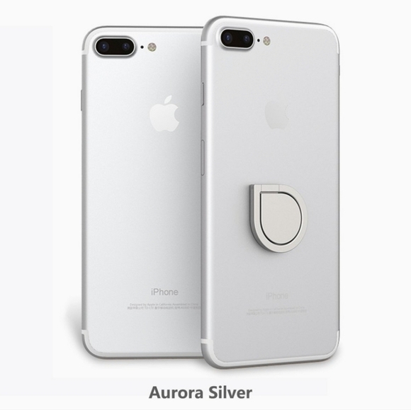 Phone Ring holder Metallic Rain Drop Phone Kickstand Phone Grip Silver - Picture 3 of 12